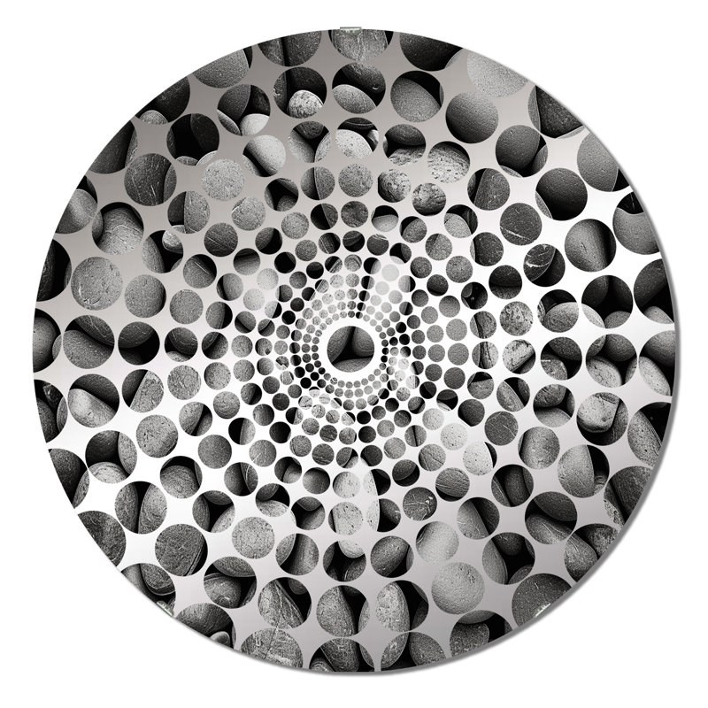 Marlton - Miroir décoratif à cercles concentriques, 23,6 po x 23,6 po