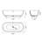68.9 Inch Freestanding Solid Surface Soaking Bathtub For Bathroom