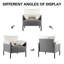 Fauteuil d'appoint rembourré 27,5 po en chenille douce et moderne avec accoudoirs rembourrés-1394486609