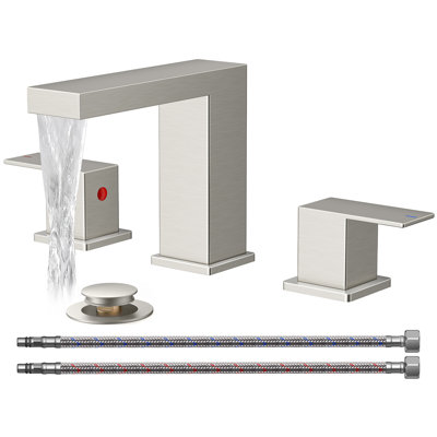Widespread 2-handle Bathroom Faucet with Drain Assembly