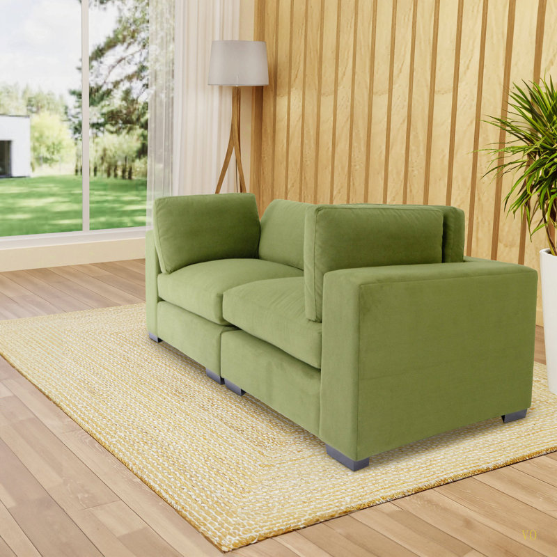 Canapé pour causeuse pour salon, causeuse moderne pour petits espaces et chambre à coucher avec structure en bois massif (polyester)