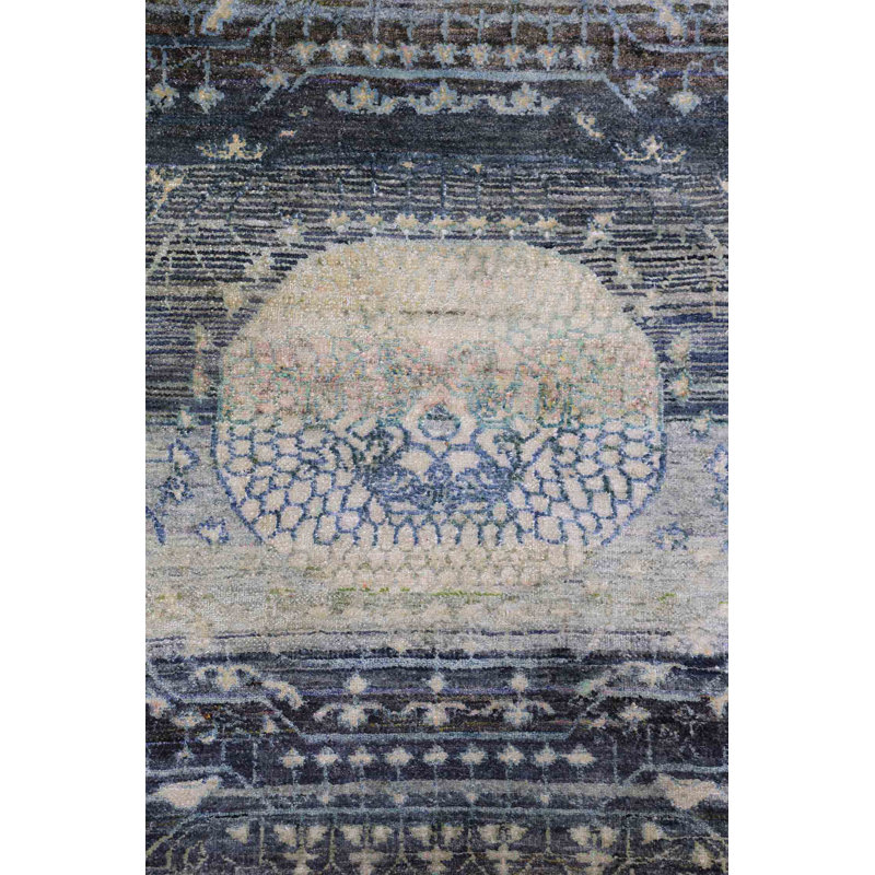 Silk Treasures One-of-a-Kind Runner 2'11" X 12'6" New Age Runner Silk Area Rug