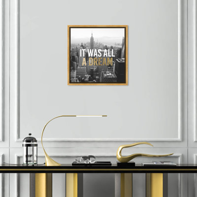 «Typographie and Quotes All a Dream», photographie sur toile