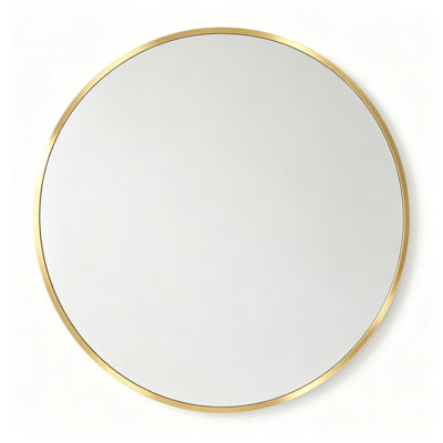 Round Gold Wall Mirror