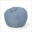 Fauteuil à billes Chisal pour adulte rempli de mousse à 3 pieds | Bleu sarcelle | Rond