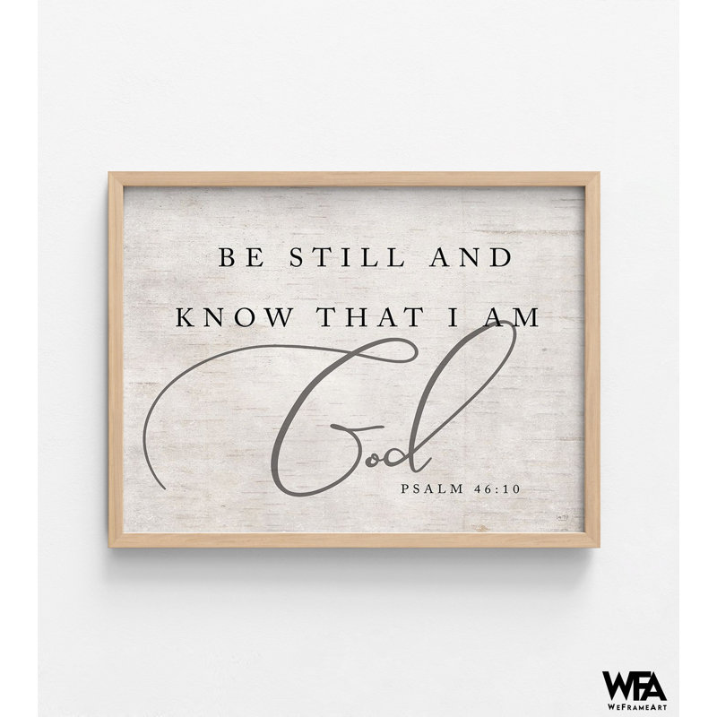 «Be Still And Know That I Am God», impression de Psaume 46:10, grand art mural biblique, affiche rustique Plsam, idée de cadeau de verset biblique Be Still