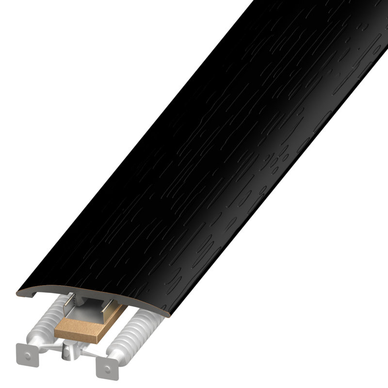Plastique 0,25 po d'épaisseur x 2 po de largeur x 94 po de longueur tout usage, Noir