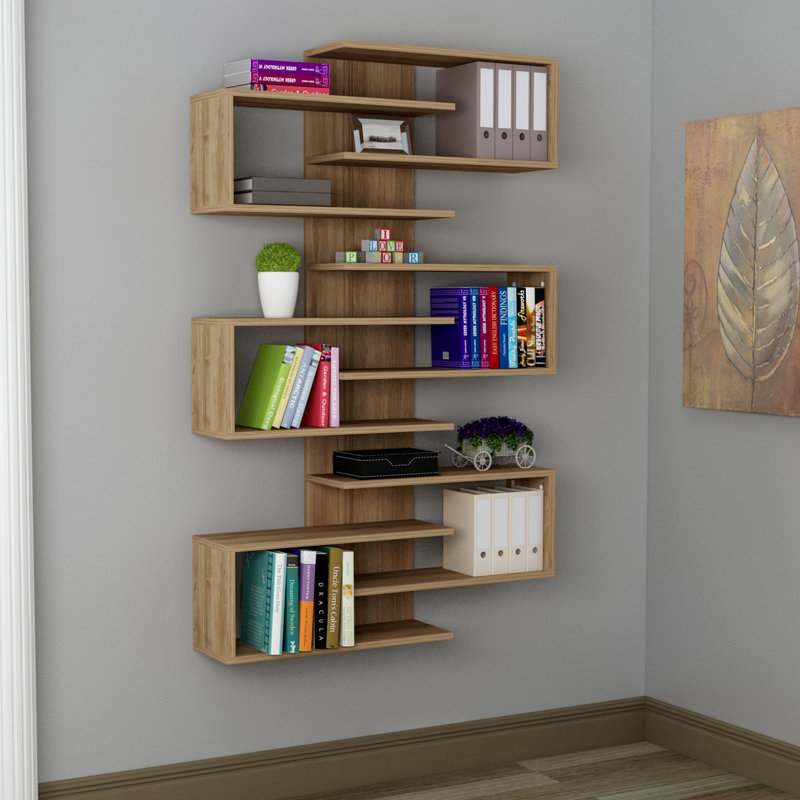 Floating Bookcase, Walnut