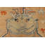 Tapis antique antique bleu / brun / orange fait à la main 4 pi 7 po x 8 pi 4 po