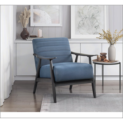 Fauteuil bleu à 4 pieds Tadcaster