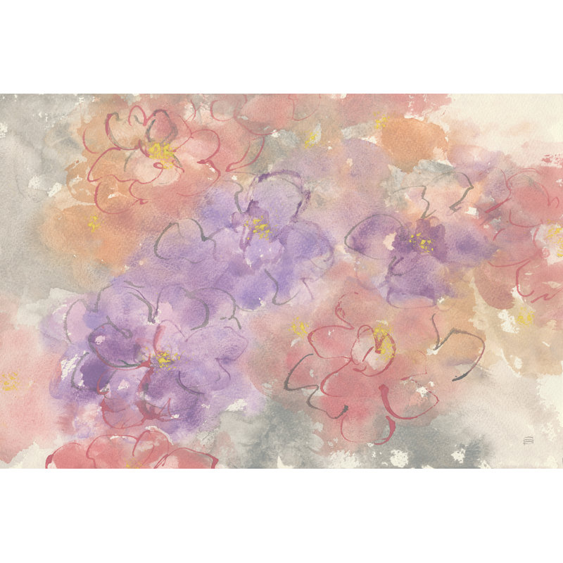 Freesia intime, H 20 po x l 30 po, Oui, Papier avec cadre érable