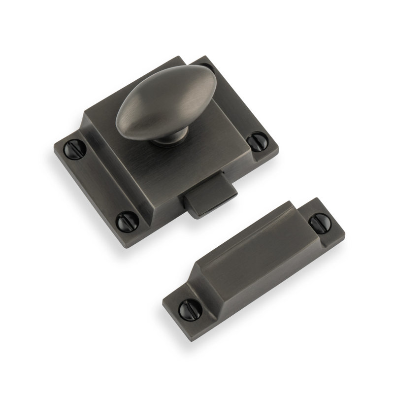 Oval Turn Cabinet Latch in Multiple Finishes, Dark Bronze