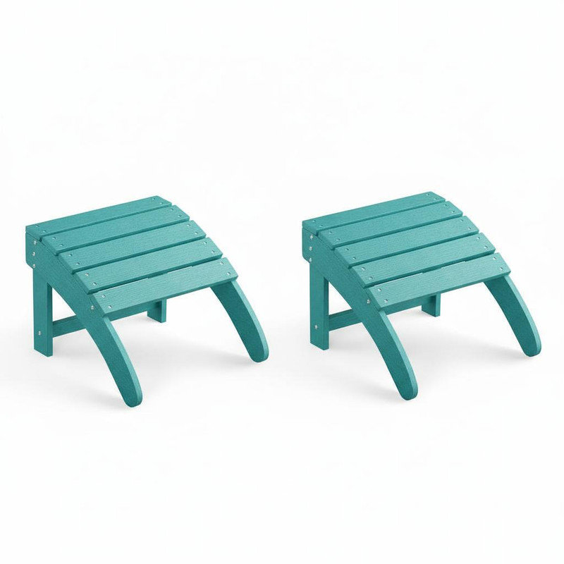 High-Density Polyethylene (HDPE) Outdoor Ottoman, Blue