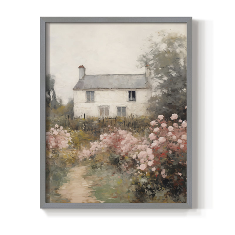 «Vintage Landscape XXVIII», reproduction encadrée - bois massif, Gris, H 21 po x l 17 po