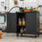 Metal Storage Cabinet with Wheels and lockabke doors-1221352017