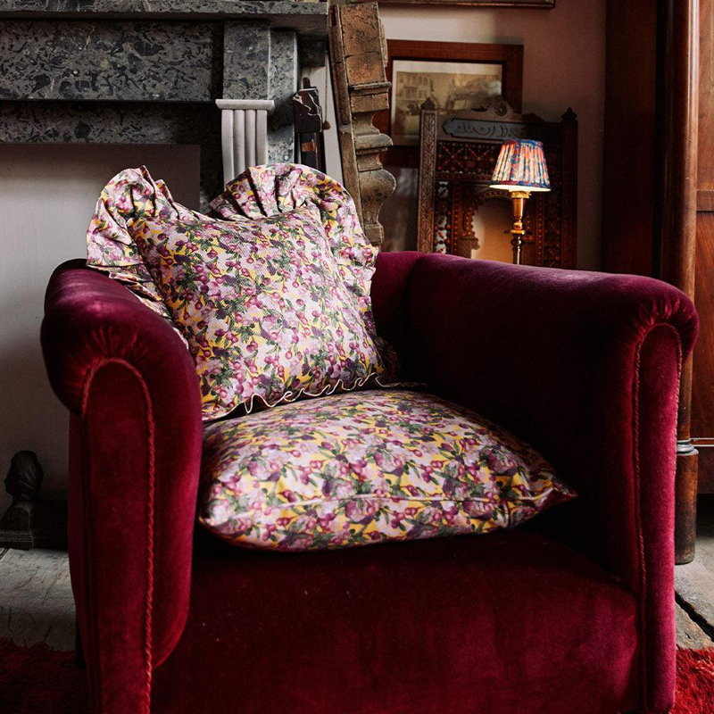 Square Pillow Cover Romance is Dead, Yellow