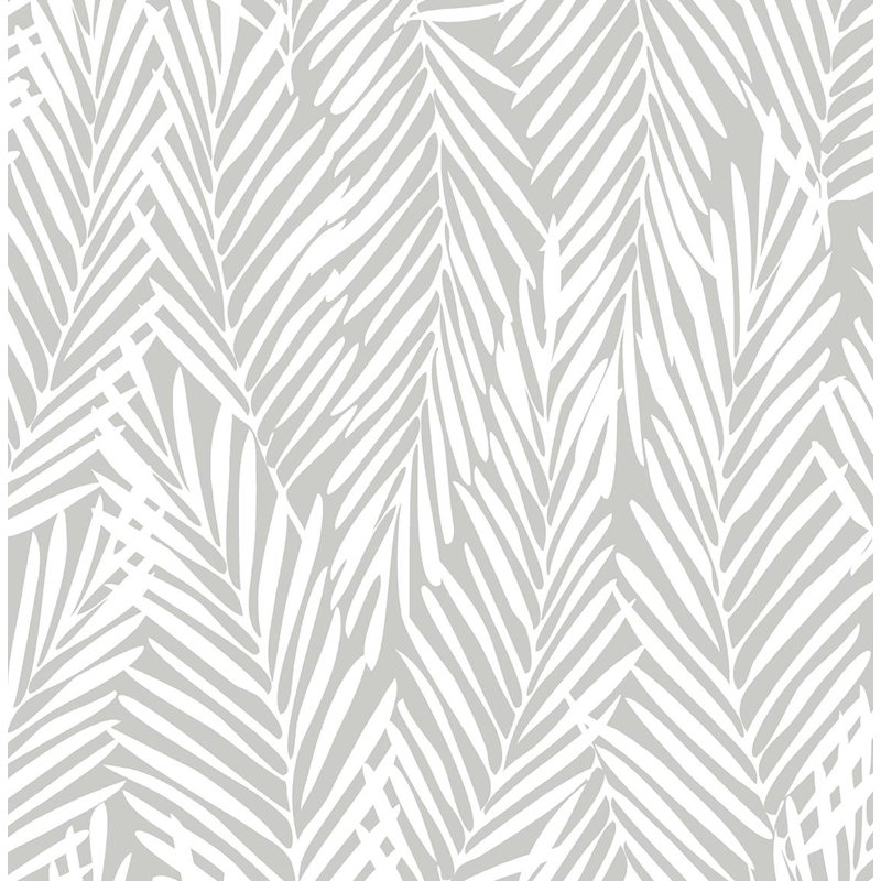Floral Vinyl Peel & Stick Wallpaper Roll, Harbor Gray