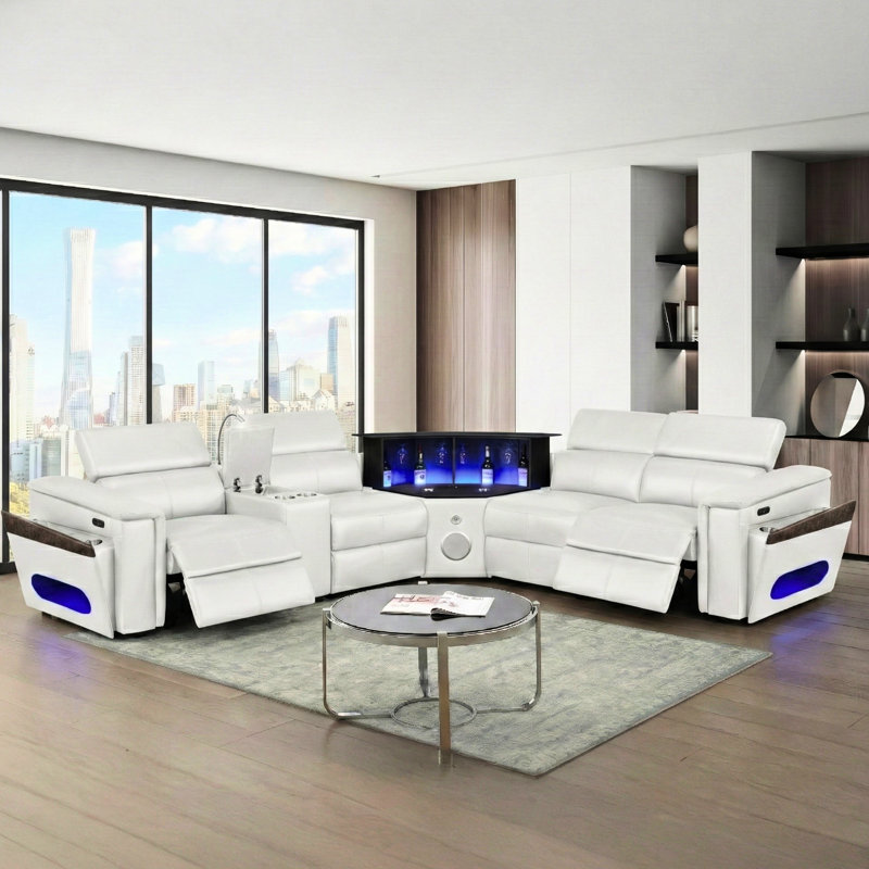 29.64 " Faux Leather Power Reclining Sectional