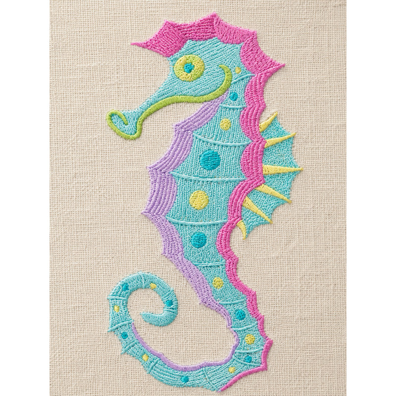 Coussin hippocampe Archipelago, Plumes