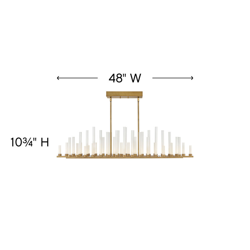 Trinity 50 - Light LED Kitchen Island Pendant, Heritage Brass