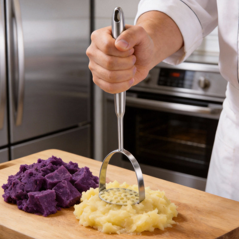 Purée de pommes de terre de 14 pouces, polyvalente idéale pour les pommes de terre, les haricots, les légumes et les fruits