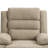 Ameiah Upholstered Beige Chenille Manual Push Back Recliner Chair with Wingback-2142826880