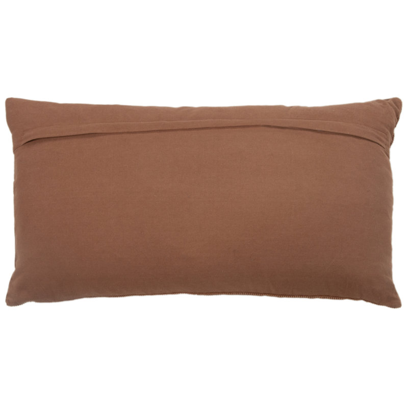 Brockett Textured Reversible Throw Pillow, Brown