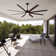 84" Black Ceiling Fan With Lights For Living Room, Remote Control And Quiet Reversible DC Motor
