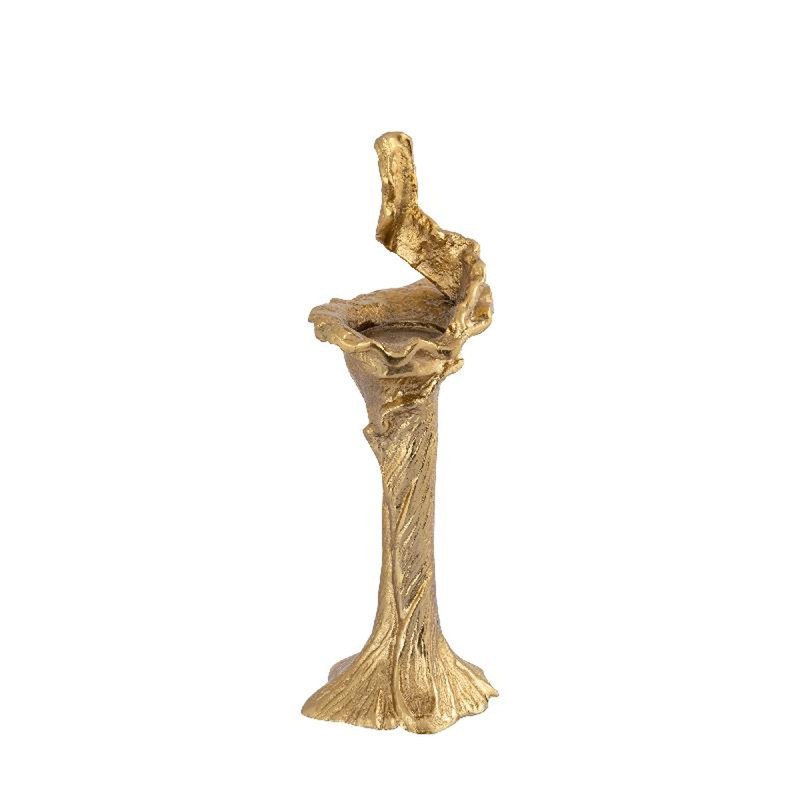 Aluminium Candelabra, 51cm H x 16cm W x 20cm D, Gold