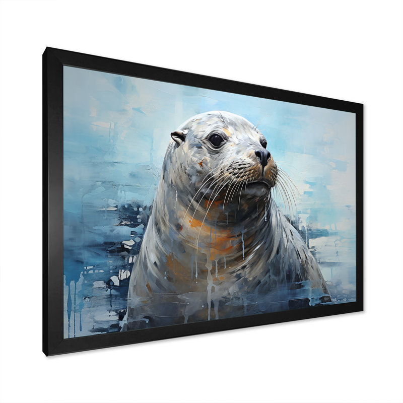 Magnifique otarie II, Cadre simple noir, H 16 po x l 32 po x P 1 po