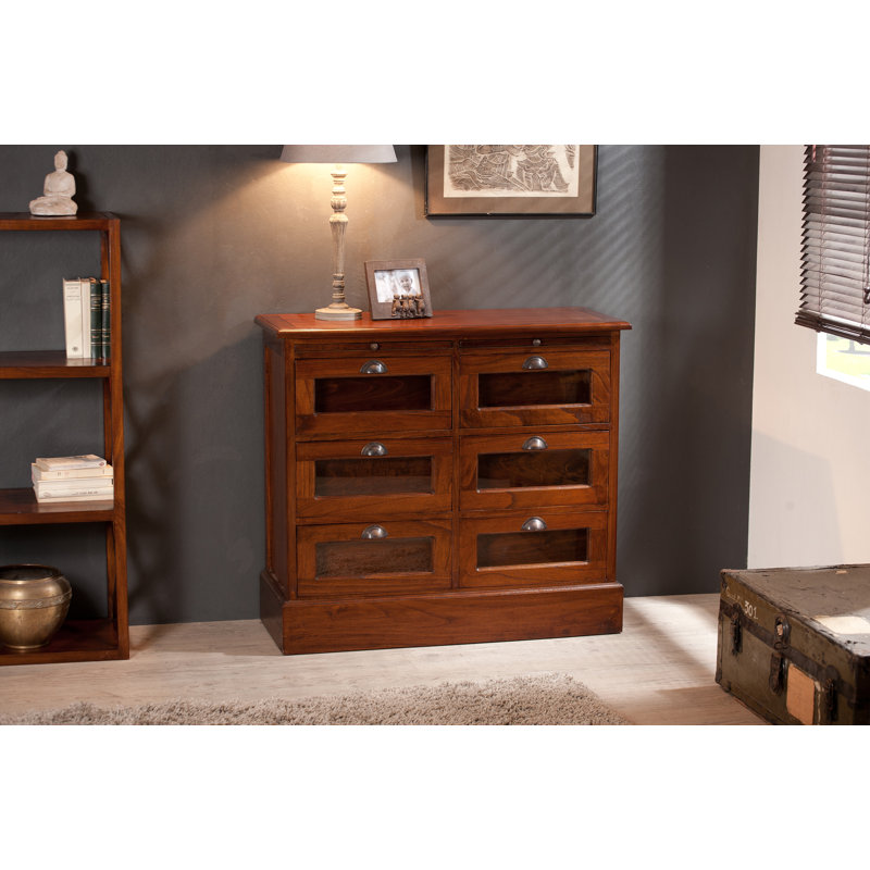 Ragland Solid Wood 100cm W 6 - Drawer Chest of Drawers