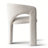 Chenille Upholstered Curved Back Dining Armchair