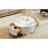 Modern Round Coffee Table With 2 Large Drawers Storage Accent Table(31.5")