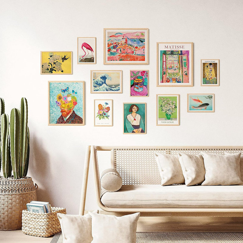 97 décor coloré éclectique - décor minimaliste, décor éclectique, décoration murale éclectique, impression d'art mural pour chambre à coucher, artiste célèbre, peinture (non encadrée)