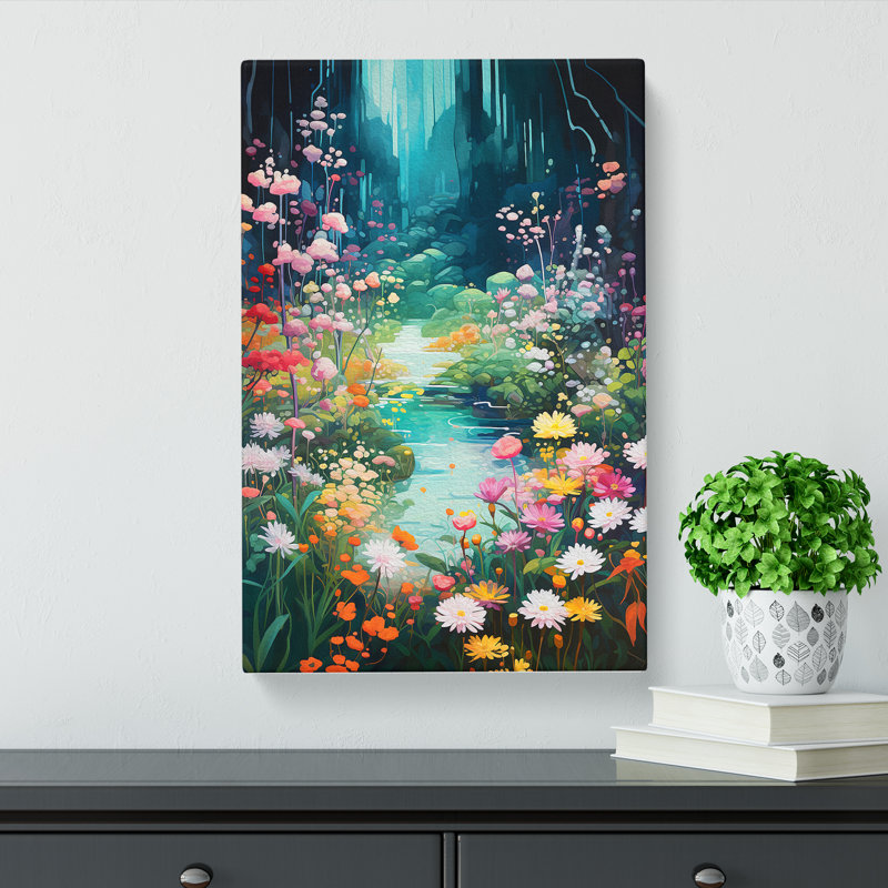 Spring Forest Neo-Plasticism No.2 - No Frame Print, 50cm H x 35cm W x 3cm D