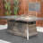 6-Seat Rectangular Fire Pit Table With Ice Bucket-1070367408