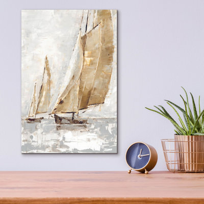 «Golden Sails 2» par Ethan Harper, art mural en verre acrylique
