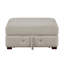 Mobilier de salon en taupe capitonné 3 pièces avec méridienne de rangement et repose-pieds Taupe