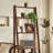 Solid Wooden Rattan Bookcase