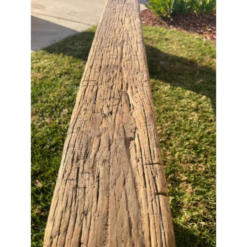 Banc en bois massif Hajri, Gris, H 20 po x l 49 po x P 7 po