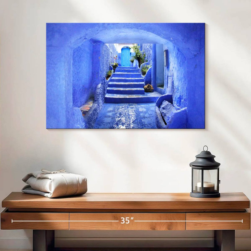 Nicci Moroccan Blue Pathway, 16" H x 24" W