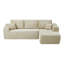Canapé modulaire 104 po avec méridienne en L et poches latérales 104 po, conception modulaire moderne, avec poches latérales, canapé rembourré pour le salon / la chambre à coucher, aucun assemblage requis (tissu moelleux), beige, droite-1860403602-1860403613