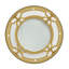 Table d'appoint ronde dorée de luxe 19,7 pouces avec tablettes de rangement-1324490650