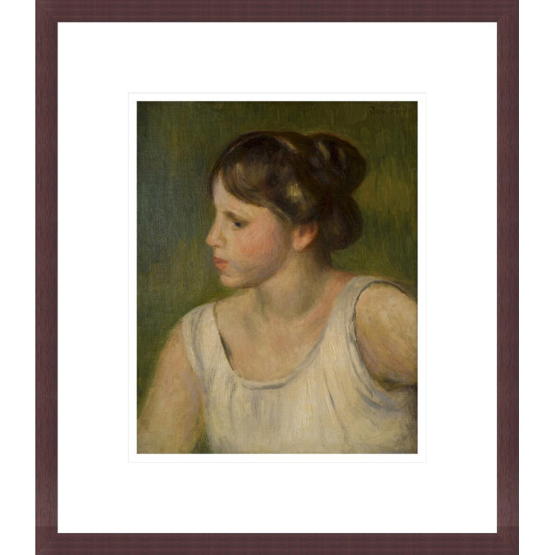 «Portrait of a Girl» par Pierre-Auguste Renoir, impression giclée encadrée, H 15,79 po x l 13,75 po