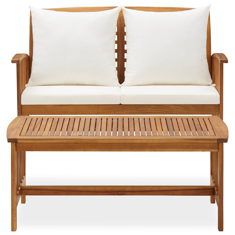 Ensemble de canapé d'extérieur en bois naturel