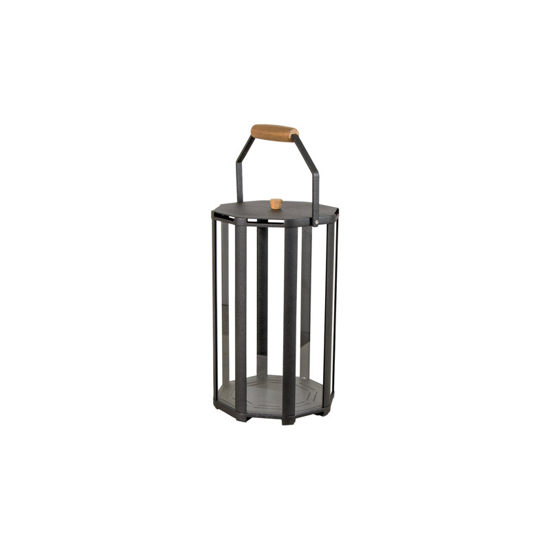 Lightlux Lantern with Teak Handle Extra Small, 16.1" H x 9.8" W x 9.8" D
