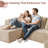 Koyu Cloudelle Compression Packed 5-Piece Boneless U-Shaped Plush Corduroy Sectional Sofa – Deep Seat, No Assembly-764180535
