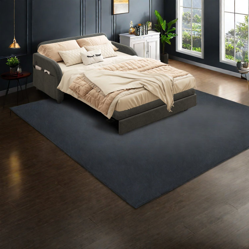 Compact Convertible Sleeper Sofas, Chenille Upholstery, Modern Style For Small Spaces