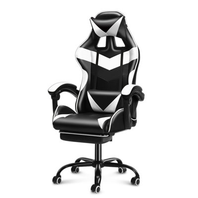 Fauteuil PC et de course avec repose-pieds