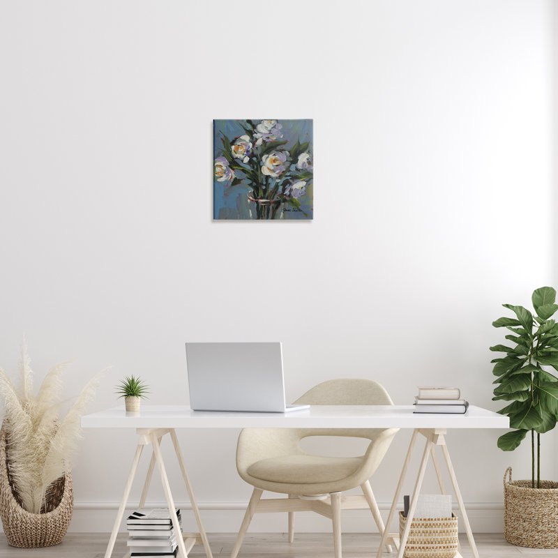 Art mural sur toile "Florals That Make You Smile", conception par JANE SLIVKA, H 17 po x l 17 po